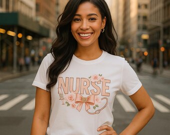 Nurse Shirt for Women,  Rose Gold Nurse T-Shirt , Nursing Gifts for RN LPN CNA