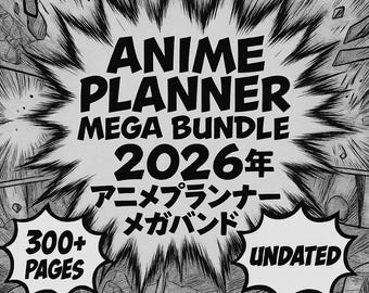 Anime planner BIG Journal Bundle - PRINTABLE Journal Pages - Digital Planner Pages - A5 & A4 Size - Digital Download - 334 pages