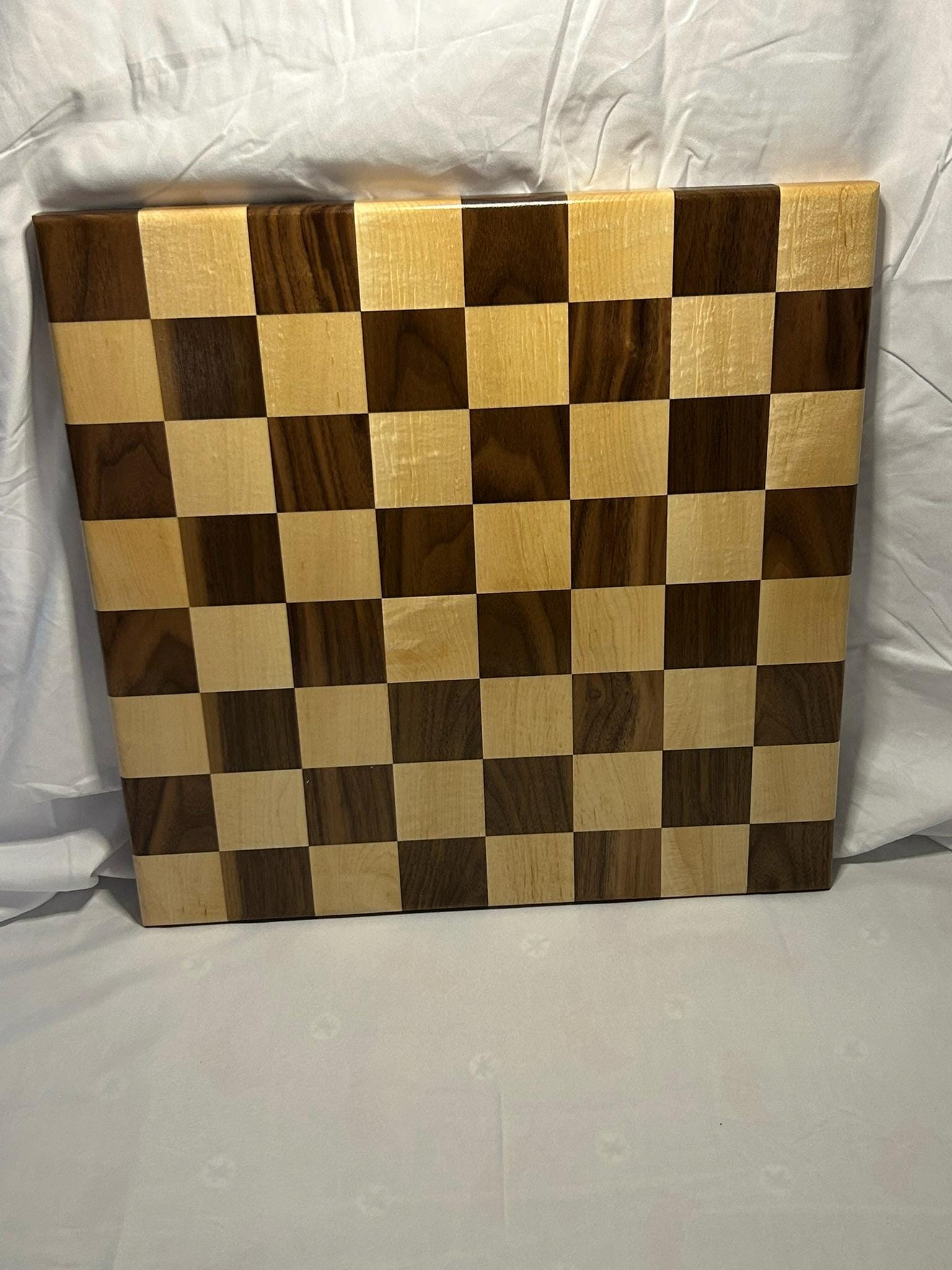 Walnut and Maple Checker Board