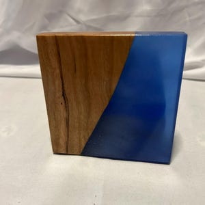 Blue Epoxy Cherry Coaster