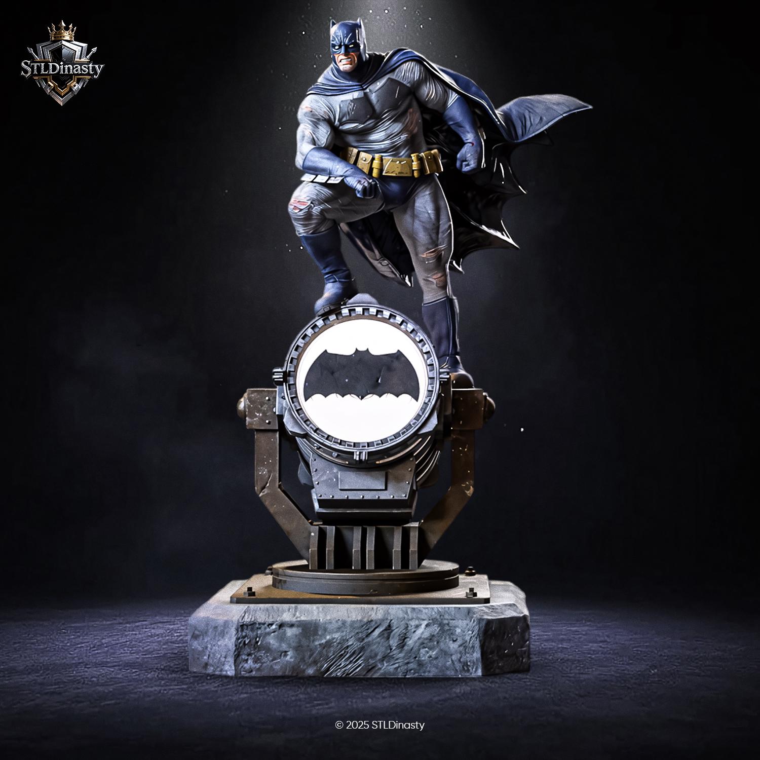 Urban Vigilante Hero 3D STL Print File | Dark Knight Signal Diorama STL Model | Night Defender Statue | 3D Stl File Instant Digital Download