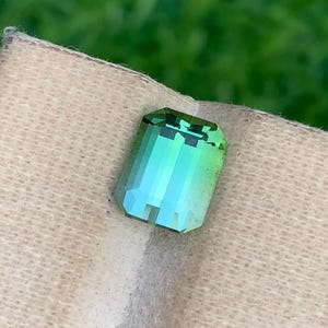 Bi colour Natural Tourmaline loose Gemstone , Prefect Cushion Cut  Bluish Green Tourmaline Ring , Tourmaline Jewellery 2.75 carats