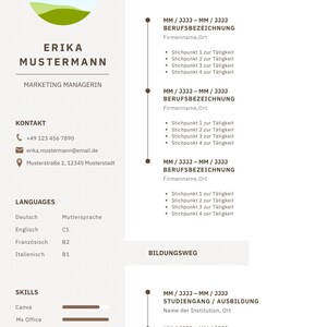 Plantilla de solicitud CV y carta de presentación | Diseño minimalista moderno | Editable en Canva | Formato A4