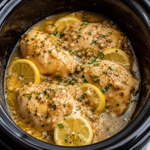 Crockpot Lemon Garlic Chicken Recipe Guide | Instant Digital Download | PDF