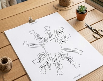 DIY Moederdagcadeau kleursjabloon | Pdf direct downloaden | Knutselactiviteit voor kinderen | Uniek handgemaakt cadeau-idee voor moeder