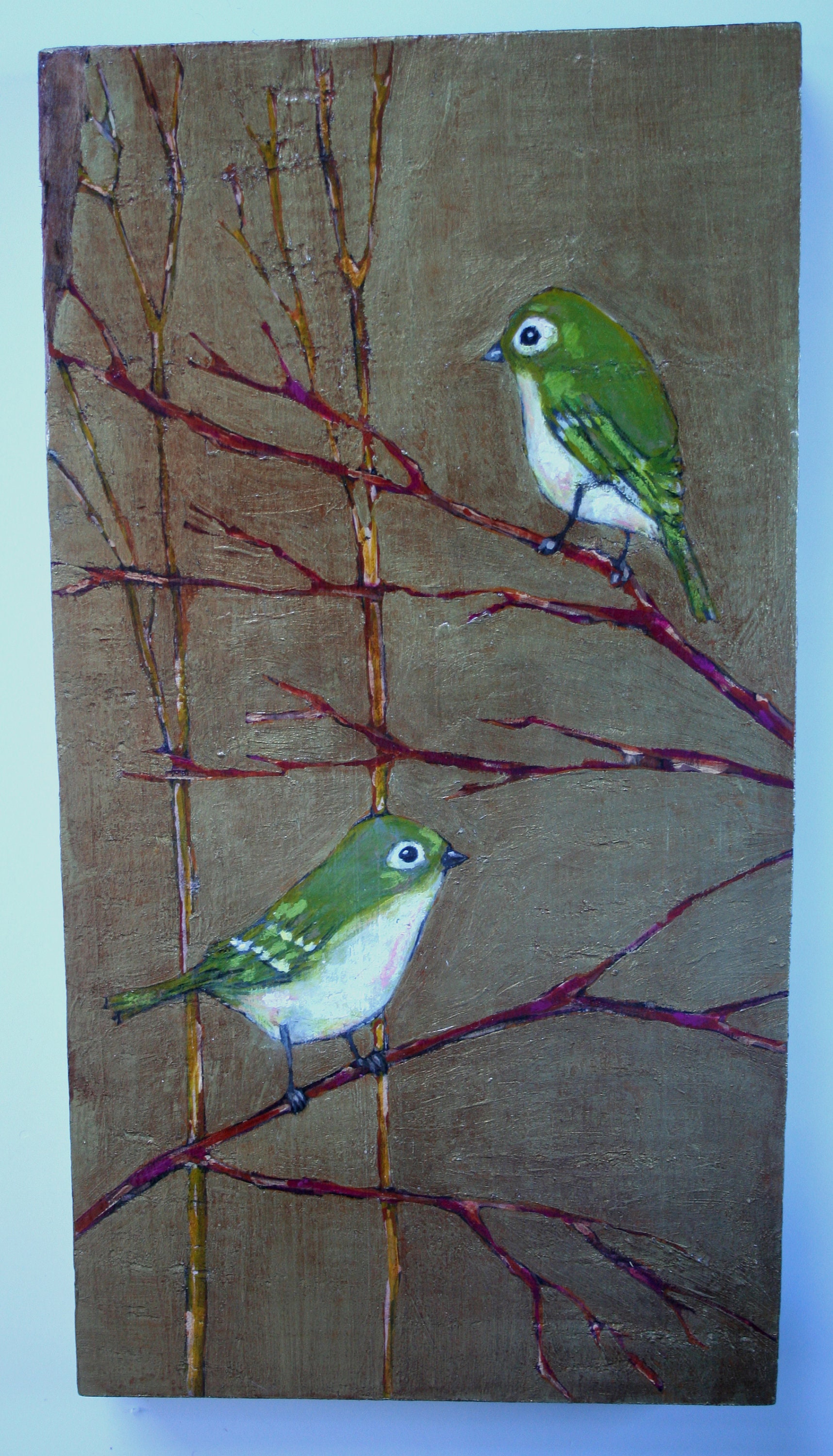 shorebird seabird bird painting original a2n2koon wall art beach house