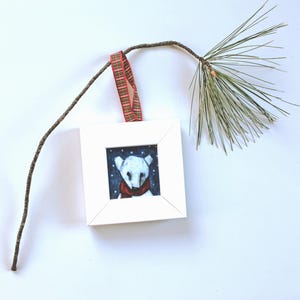 Baby Polar Bear Ornament, Snowy Night Holiday Decor, Limited Edition