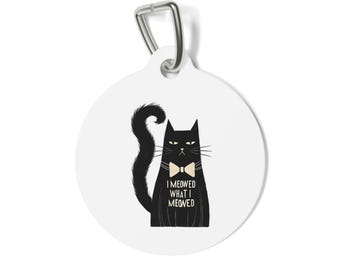 Cat Name Tag, Personalized Pet Tag, Customized Cat ID, Animal Collar Charm, Funny Cat Name Tag, Kitty Identification, Cute Pet Accessories