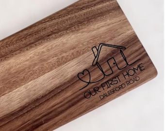 Engraved House Cutting Board | New Home Gift, Realtor Closing