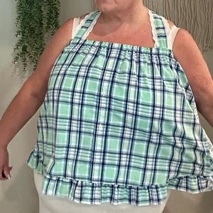 Upcycled Ruffled Tanktop, Size XL