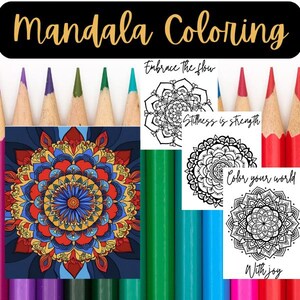 Mandala Coloring Pages with Motivational Quotes