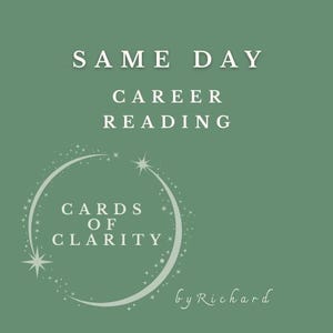 MÊME JOUR | Lecture carrière | Lecture de cartes Oracle | Lecture psychique | Intuition | Lecture personnalisée détaillée | Livraison rapide