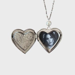 lana del rey heart locket - silver heart locket - stainless steel jewelry