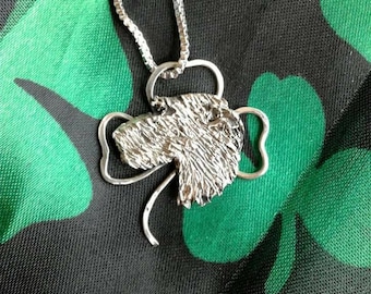 Irish Wolfhound Shamrock Pendant