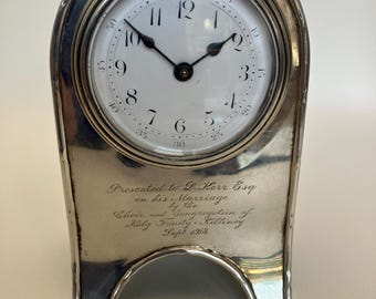 Antique Silver Desk clock