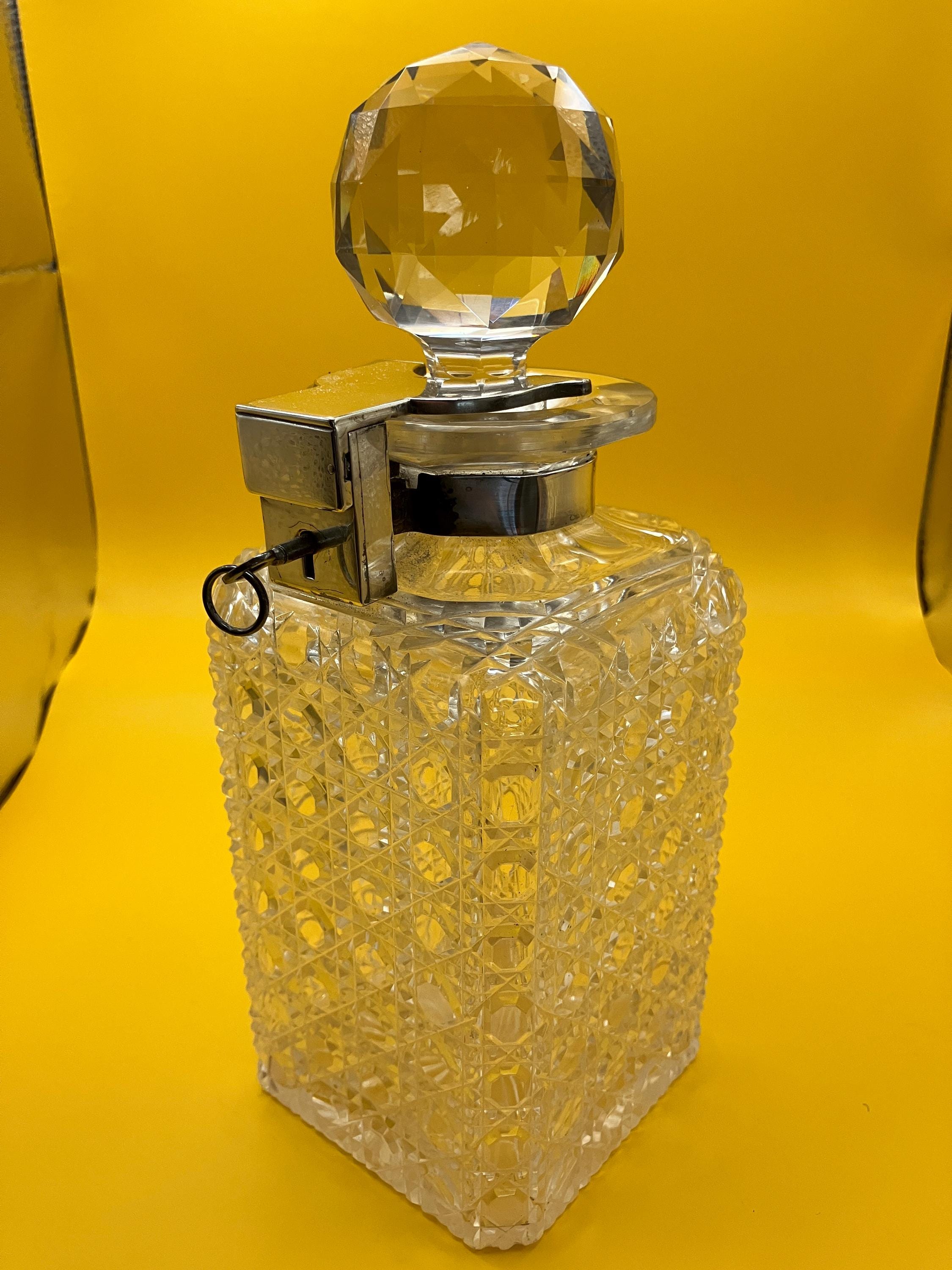 Antique locking whisky decanter