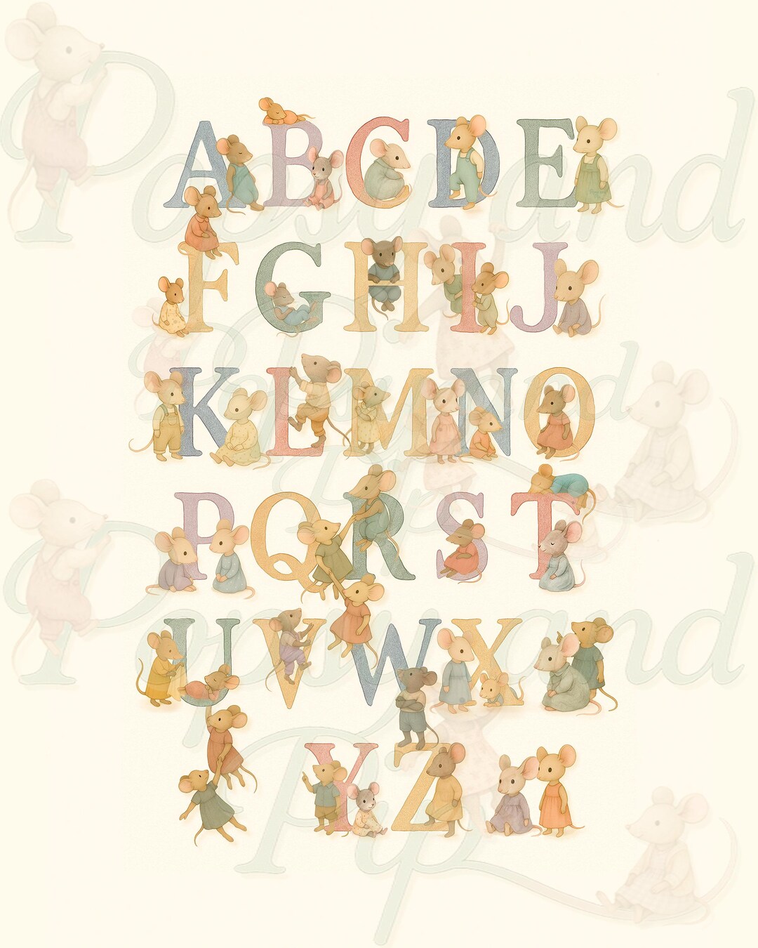 Mouse Alphabet Mouse Alphabet A-Z Printable, 10 X 8 , Digital Download - Etsy