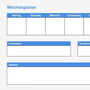 Moderner Wochenplaner zum Ausdrucken – A4 PDF ohne Datum | Farbige Vorlage für Alltag & Büro