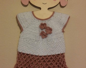 Textured Newborn Dress Pattern PDF, Crochet dress Pattern