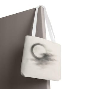 Tsukikage Tote – Japanische Tintenmond-Canvas-Tasche, minimalistischer Zen-Art-Stil, elegantes japanisches Design