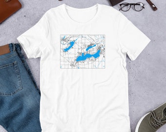 Lake Geneva - T-Shirt - Unisex - Map - Wisconsin - Williams Bay - Fontana - WI