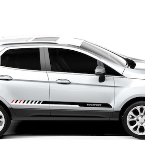 Decalcomanie Ecosport Racing – Coppia di adesivi in vinile personalizzati – Grafica sportiva per SUV elettrico