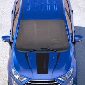 Decalcomanie Ecosport Racing – Coppia di adesivi in vinile personalizzati – Grafica sportiva per SUV elettrico