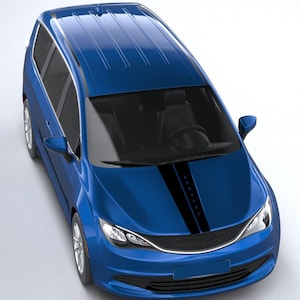 New Hood Stickers Full-Length Side Decals for Modern Minivan