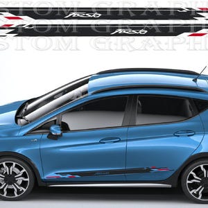 Rally Style Vinyl Decal Kit for Fiesta – Side Stripe Graphics