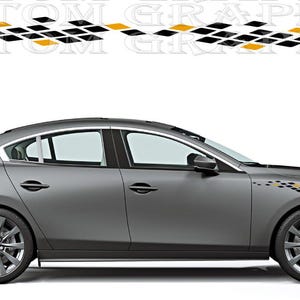 Figure Stripe Graphics for Mazda 3 Sedan or Hatchback – Aftermarket Fit