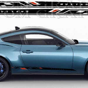 Decalcomanie Mustang Racing – Coppia di adesivi in vinile personalizzati – Grafica sportiva per SUV elettrico