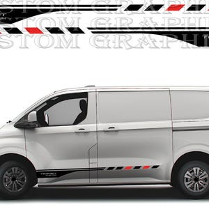Kit strisce Rally per Transit Custom Sport - Decalcomanie in vinile per SUV Adventure