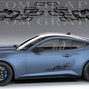 Mustang Racing Decals – Pair of Custom Vinyl Stickers – Electric SUV Sport Graphics