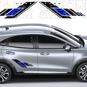 Puma Racing Look Vinyl Set – Sport Stripes for Hood, Roof, Trunk | Car Custom Styling Kit