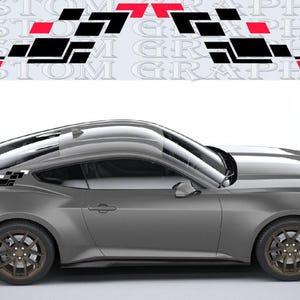 Decalcomanie Mustang Racing – Coppia di adesivi in vinile personalizzati – Grafica sportiva per SUV elettrico