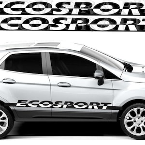 Decalcomanie Ecosport Racing – Coppia di adesivi in vinile personalizzati – Grafica sportiva per SUV elettrico
