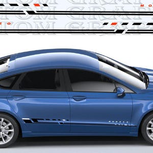 Decalcomanie Mondeo Racing – Coppia di adesivi in vinile personalizzati – Grafica sportiva per SUV elettrico