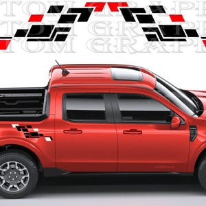 Decalcomanie Maverick Racing – Coppia di adesivi in vinile personalizzati – Grafica sportiva per SUV elettrico