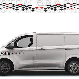 Kit strisce Rally per Transit Custom Sport - Decalcomanie in vinile per SUV Adventure