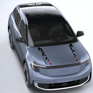 Decalcomanie Explorer Racing – Coppia di adesivi in vinile personalizzati – Grafica sportiva per SUV elettrico