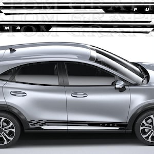Decalcomanie Mondeo Racing – Coppia di adesivi in vinile personalizzati – Grafica sportiva per SUV elettrico