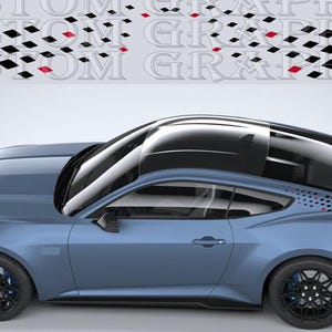 Decalcomanie Mustang Racing – Coppia di adesivi in vinile personalizzati – Grafica sportiva per SUV elettrico
