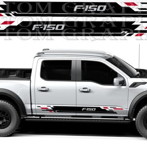 F-150 Unique Line Decal – Racing Style Vinyl Decals – Custom Truck Sticker Set