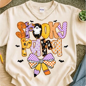 Spooky para Halloween png, Halloween Paraprofessional PNG, Preppy Halloween Teacher PNG, Spooky Season Sublimation Design, retro halloween