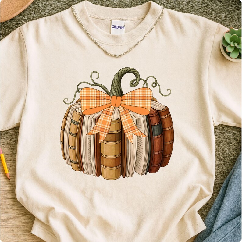 Fall Book Pumpkin Clipart
