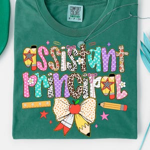 Assistant Principal Shirt PNG | Back to School Design