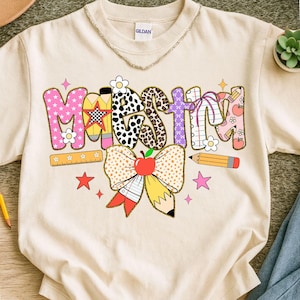 Maestra Coquette Bow Png, Preppy Back To School Png, Teacher Coquette Png, Spanish Teacher PNG, Maestra Shirt DesignTeacher Digital Download