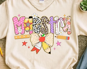 Maestra Coquette Bow Png, Preppy Back To School Png, Teacher Coquette Png, Spanish Teacher PNG, Maestra Shirt DesignTeacher Digital Download