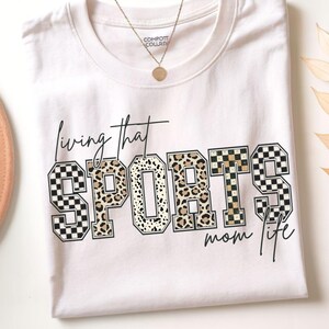 Checkered Sports Mom Life PNG