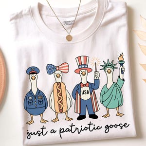 Patriotic Goose PNG, Funny 4th of July Silly Goose Clipart, USA Animal Costume Illustration, Independence Day Digital Download, Sublimation